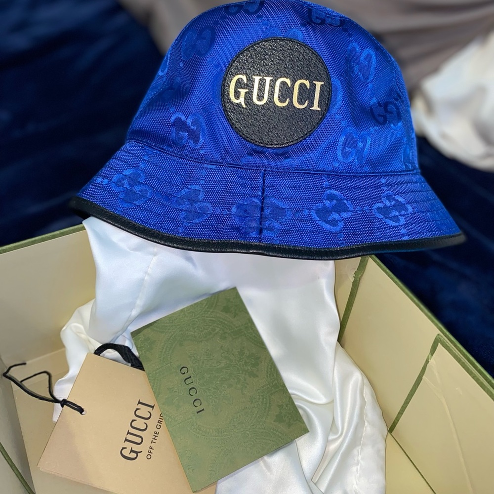 Gucci Bucket Hat (Blue) Size M